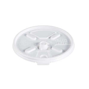 Dart, Lift n' Lock, Plastic Hot Cup Lids, With Straw Slot, Fits 12 oz to 24 oz Cups, Translucent