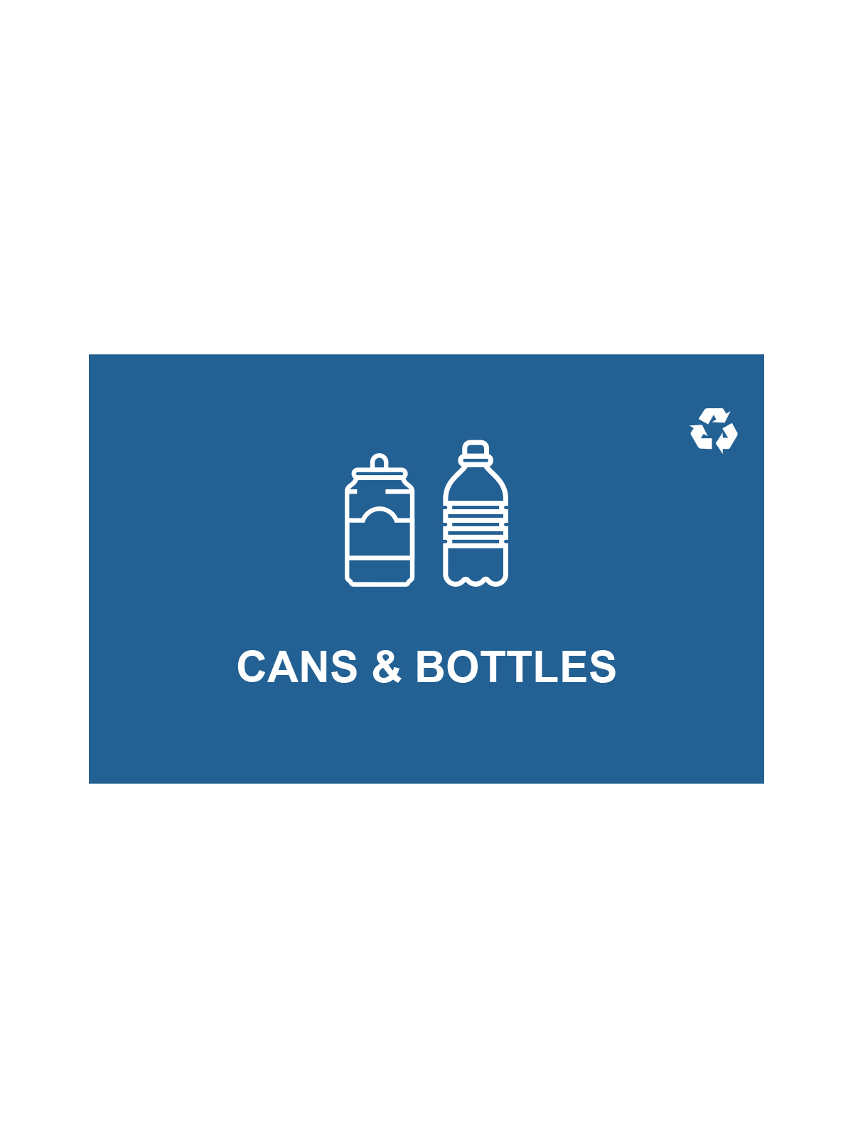 SPECTRUM – Ellipse Single Sign – Cans & Bottles – Blue-White