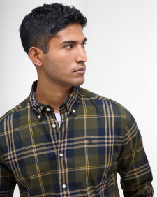 Edgar Tailored Long-Sleeved Shirt Olive