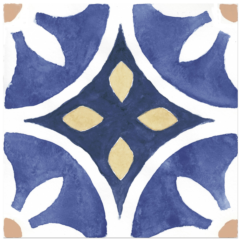 Santorini Coast Blue 9-3/4 in. x 9-3/4 in. Porcelain Floor and Wall Tile
