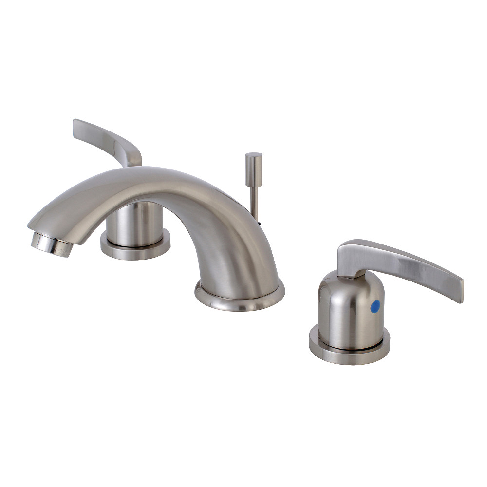 Widespread Bathroom Faucet with Pop-Up Drain, Brushed Nickel with 2 Finish Options