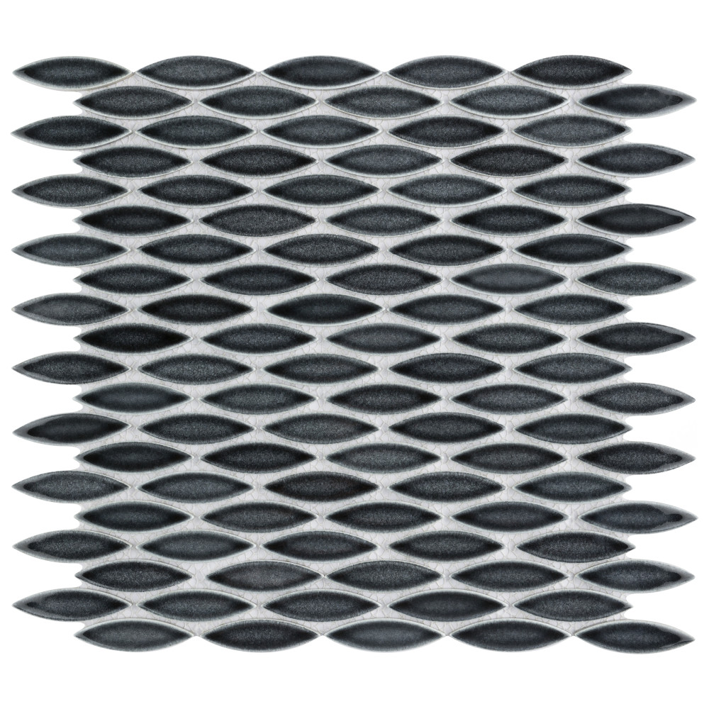 Pescado Storm Grey 12 in. x 12-1/2 in. Porcelain Mosaic Tile