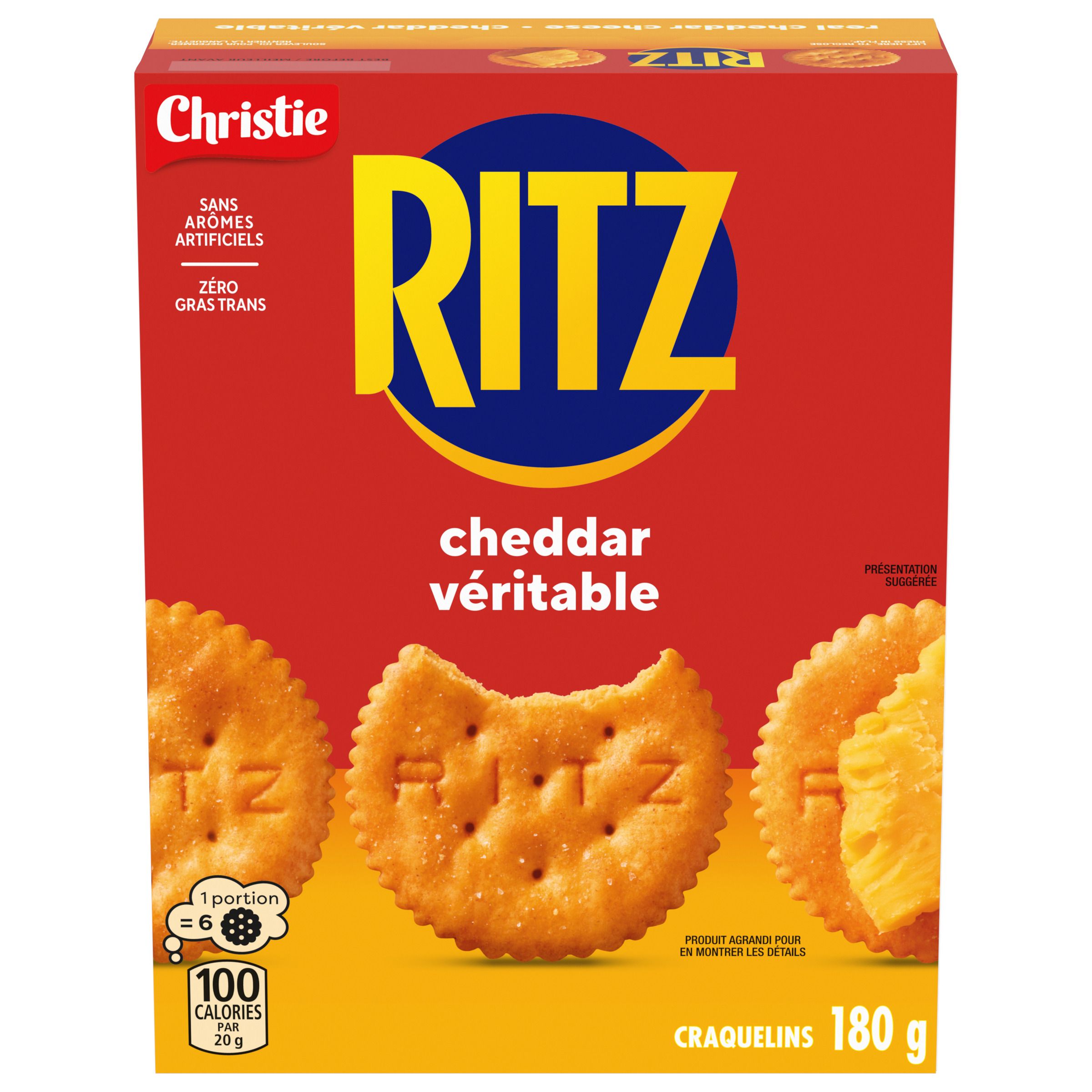 Craquelins RITZ au cheddar véritable 180 g-thumbnail-0