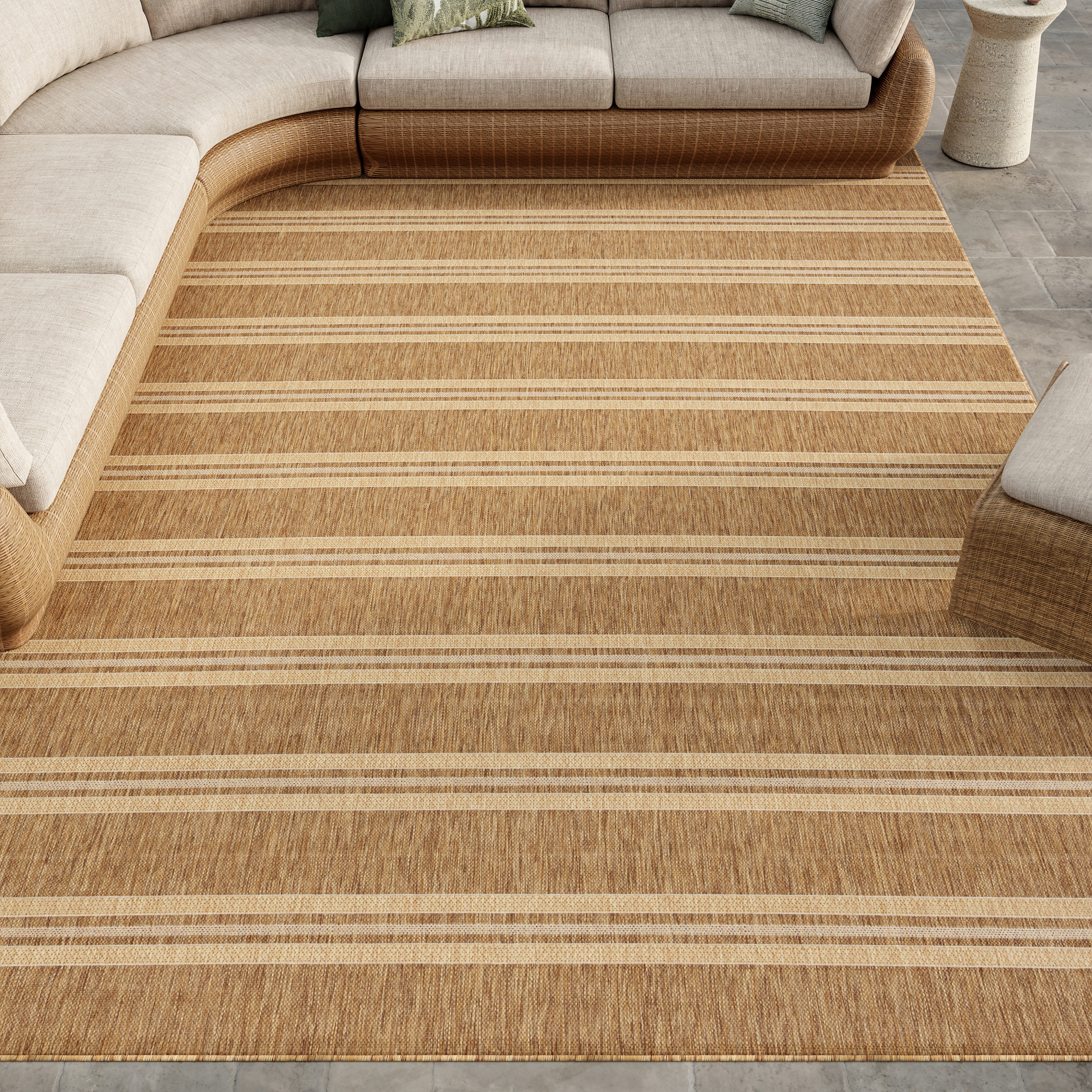 Nourison Horizon Indoor/Outdoor 9' x 12' Natural Modern Rug