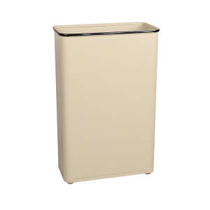Rubbermaid Commercial, Open Top, 24gal, Metal, Stainless Steel, Rectangle, Receptacle
