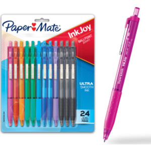 Paper Mate&reg; InkJoy&reg; 300RT Retractable Ballpoint Pens, Medium Point, Assorted, 24 Pack