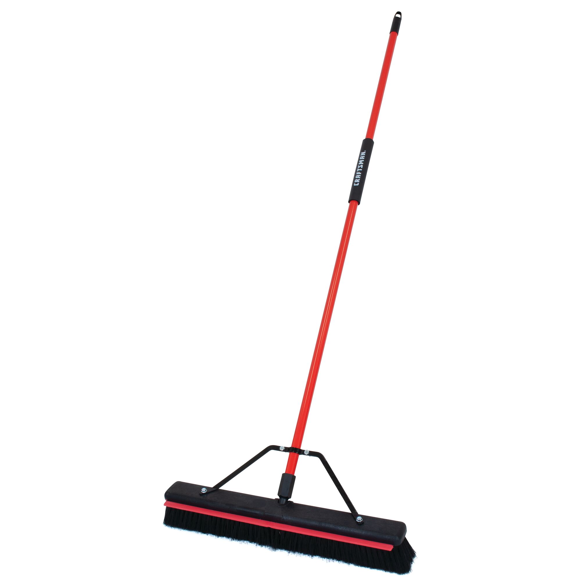 Left profile of 24 inch push broom with built in squeegee.