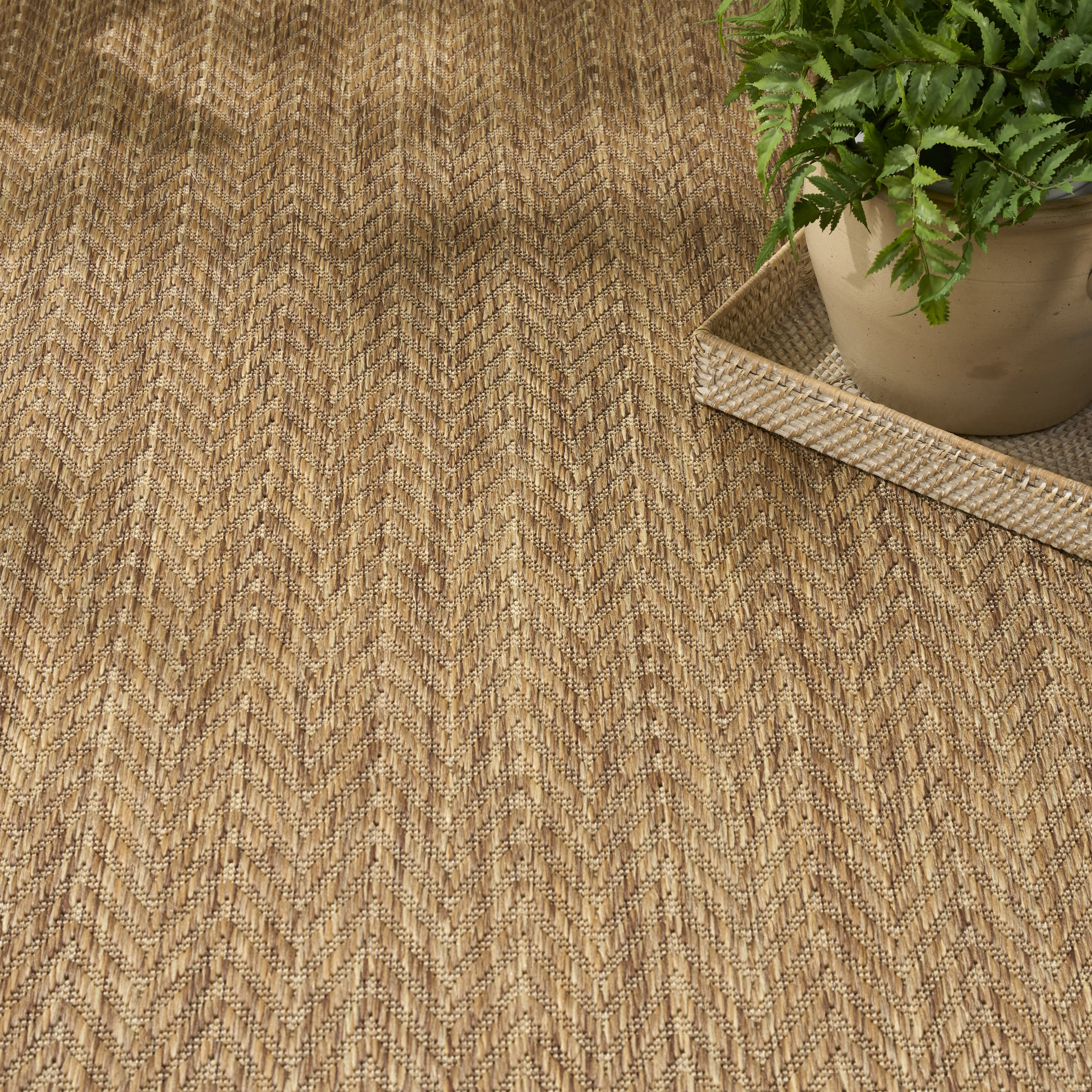 Nourison Horizon Indoor/Outdoor 9' x 12' Natural Modern Rug