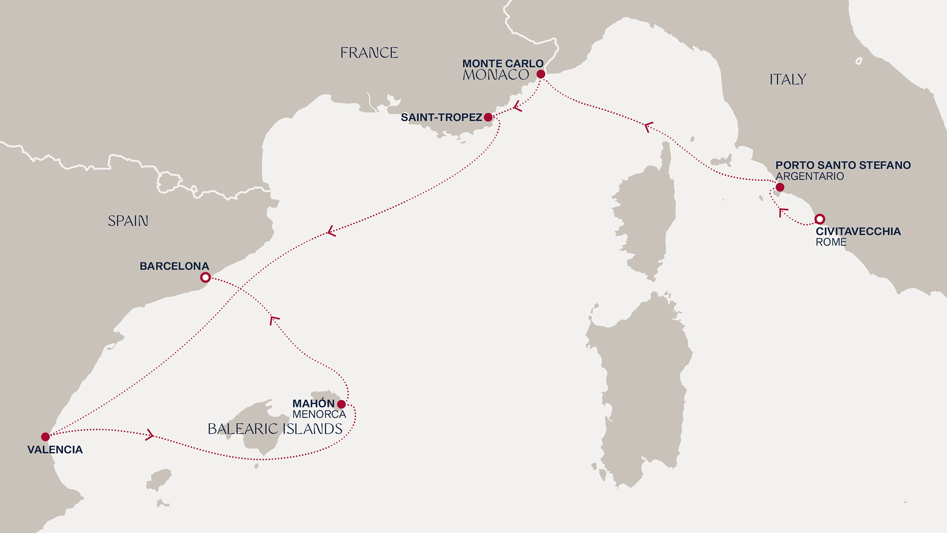 Itinerary map