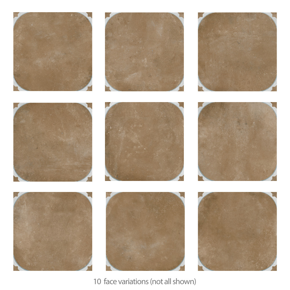 Tetuan Terra 17-3/8 in. x 17-3/8 in. Porcelain Floor and Wall Tile