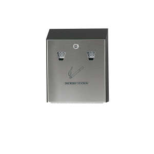 Rubbermaid Commercial, Smokers’ Station®, Metal, Black, Smoking Receptacle
