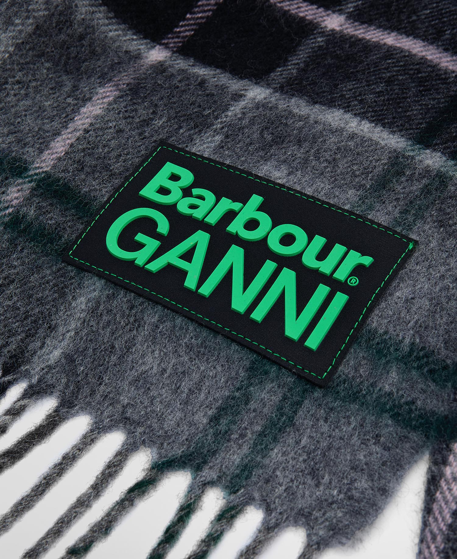 Barbour x GANNI Tartan Scarf image number 2