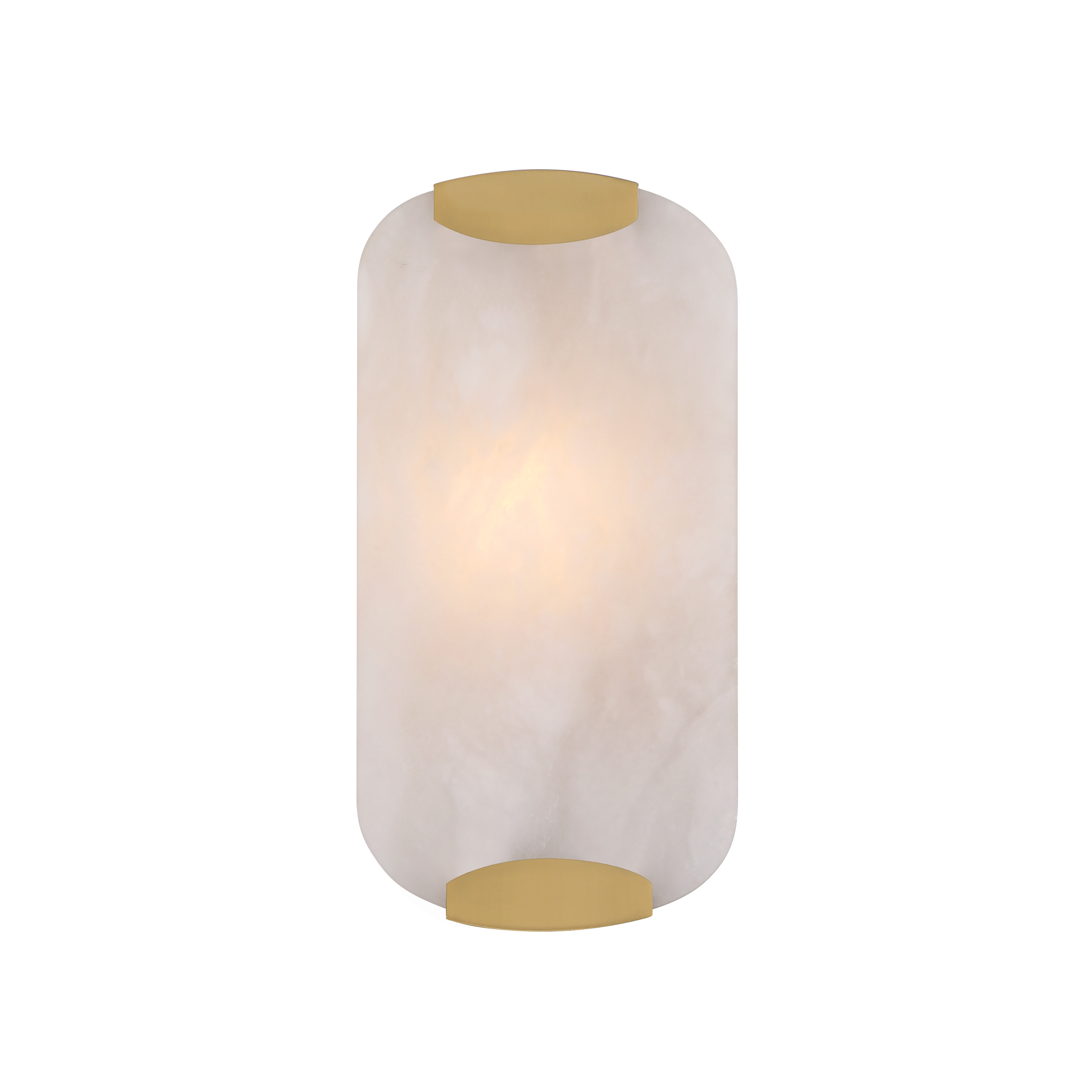 The Glowstone wall sconce combines contemporary styling with timeless alabaster stone, creating a warm ambient glow. Its compact 10" profile and ADA compliance make it ideal for hallways and bathrooms. - alternate view