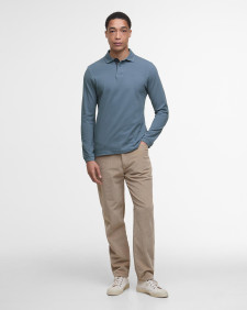 Polo Essential a maniche lunghe Bluestone