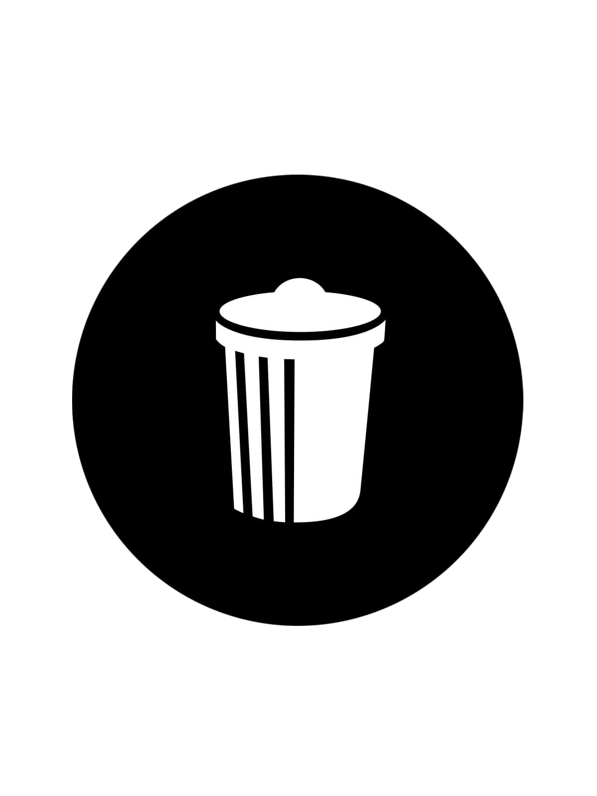 VENTURE – Label – Waste Icon – Black