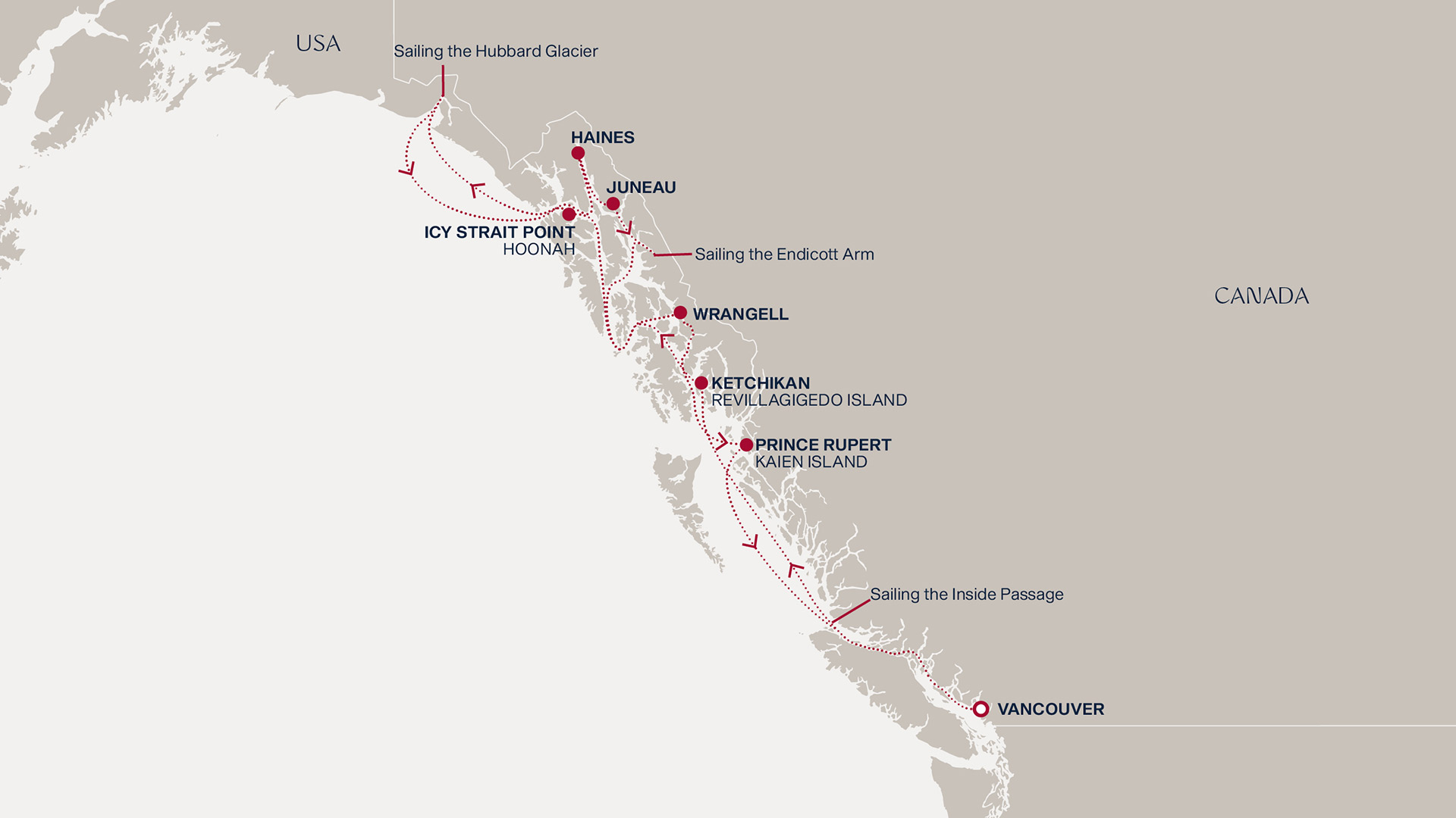 Itinerary map