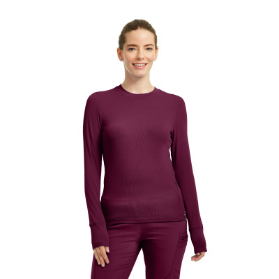 Landau Forward LT103 NEW Women&#8216;s 1-Pocket Long-Sleeve Rib Knit Tee - Under Scrub-Landau