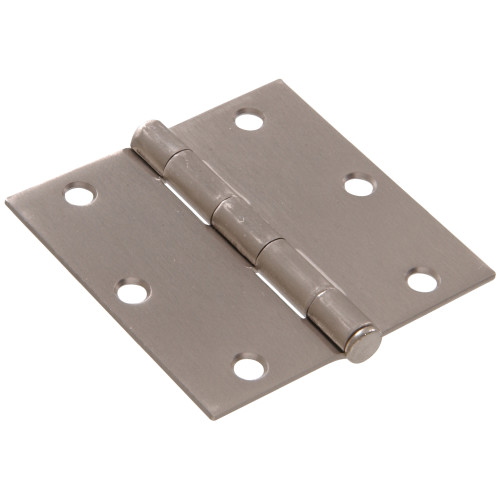 Hardware Essentials Residential Door Hinges with Removable Pin Satin Nickel 3-1/2