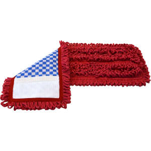 Hillyard, Trident, Premium Looped Microfiber Mesh Pocket Mop, 18"W, Red