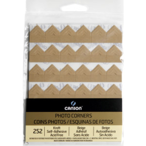 Canson Self-Adhesive Photo Corners, Kraft, Set of 252