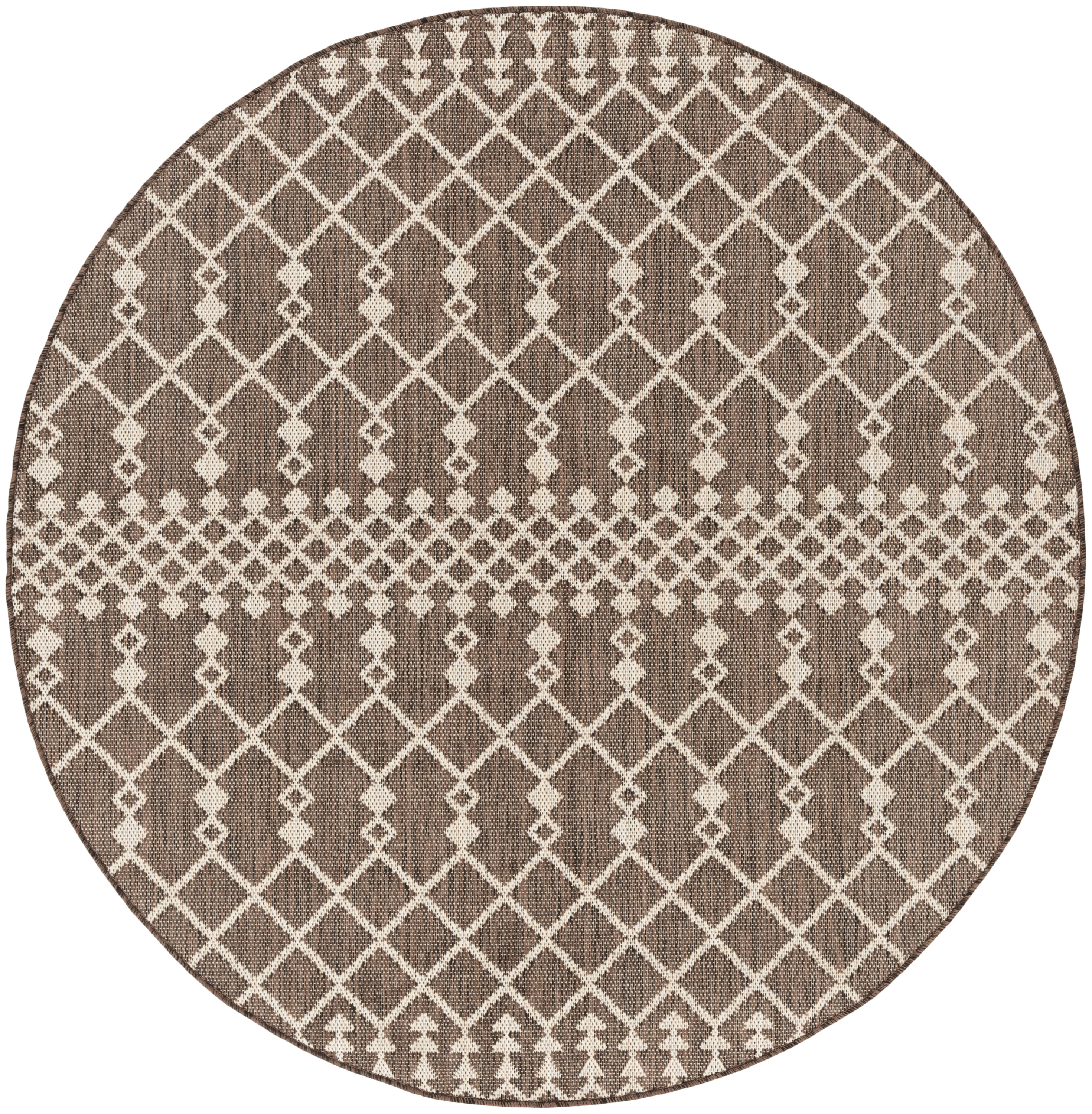 Nourison Positano 6' x Round Natural Modern Rug