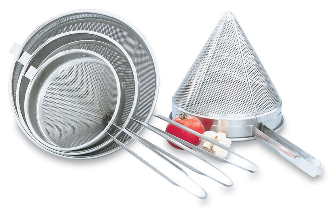 10-inch china cap coarse-mesh strainer