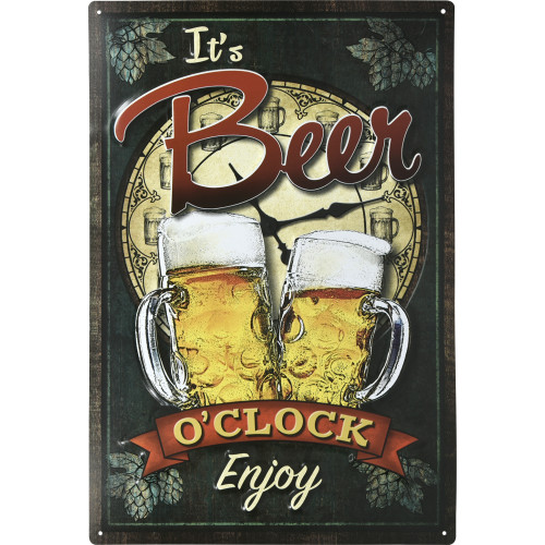 It's Beer O'clock Novelty Sign (12