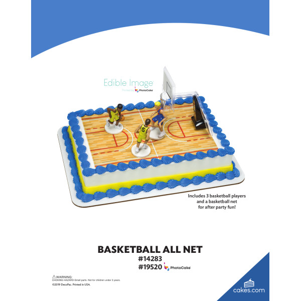 Basketball All Net The Magic of Cakes® PhotoCake® Enhanced Background Page