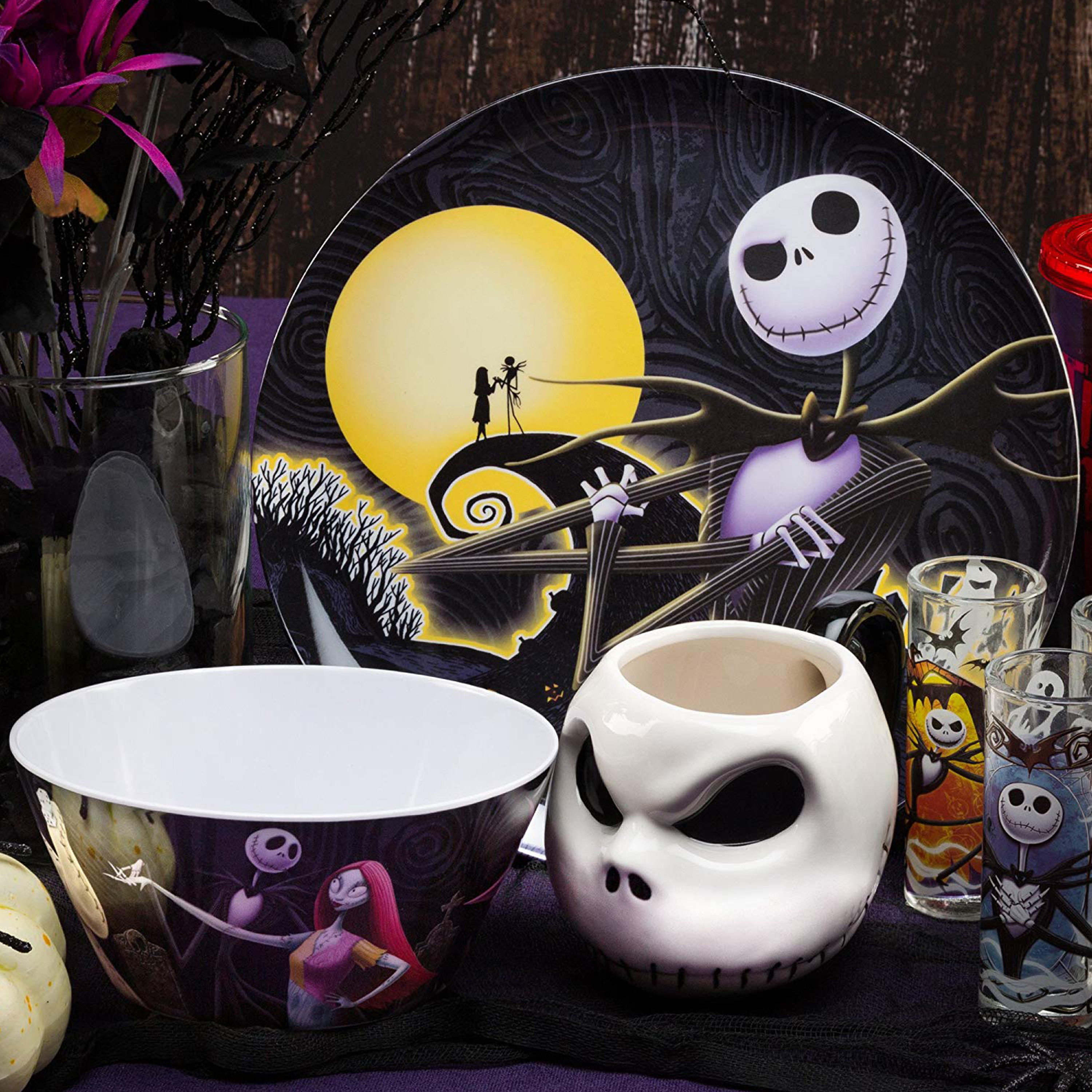 Disney The Nightmare Before Christmas Dinnerware Set, Jack & Sally, 2-piece set slideshow image 11 Disney The Nightmare Before Christmas Dinnerware Set, Jack & Sally, 2-piece set slideshow image 11