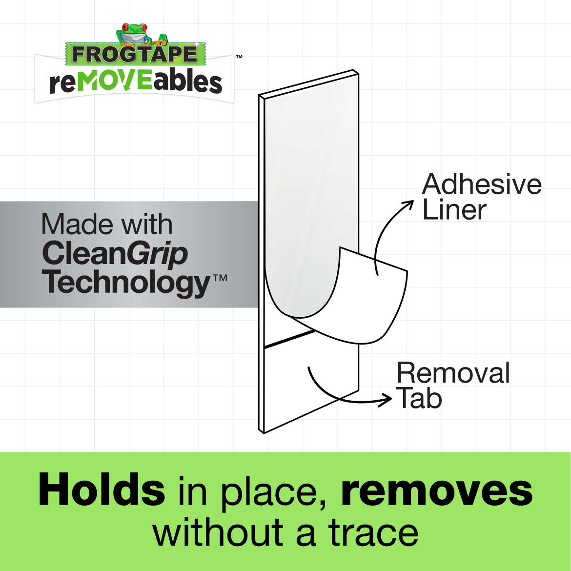 FrogTape reMOVEables™ Large Refill Strips Application Image 4