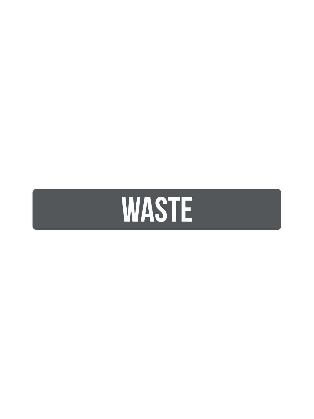 Busch Systems Fusion Series waste and recycling container lid label for waste
