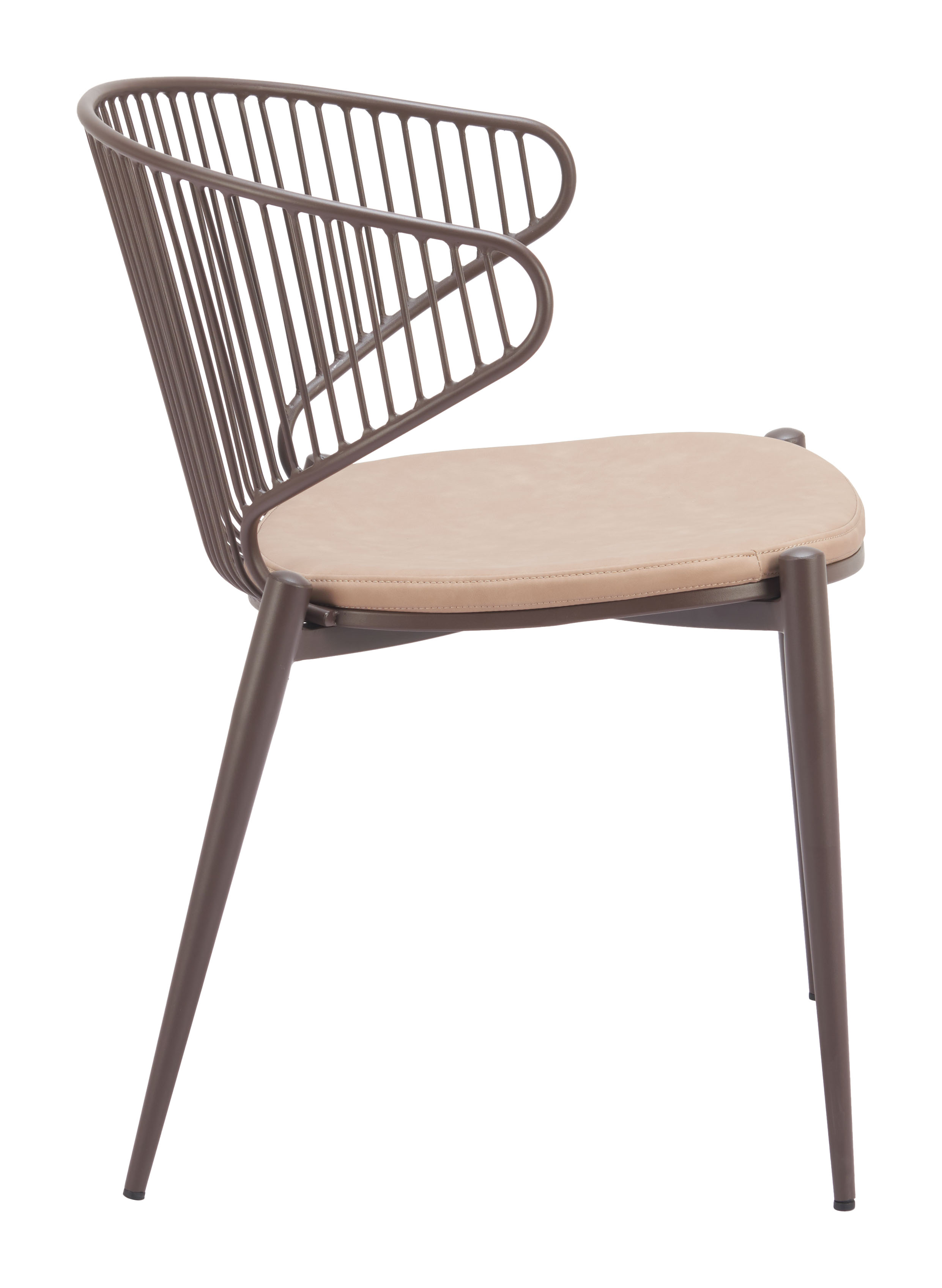 Silues Dining Chair (Set of 2) Taupe & Brown product image