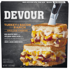 DEVOUR Turkey & Smoked Bacon with Ranch Grilled Cheese, 7.2 oz Box