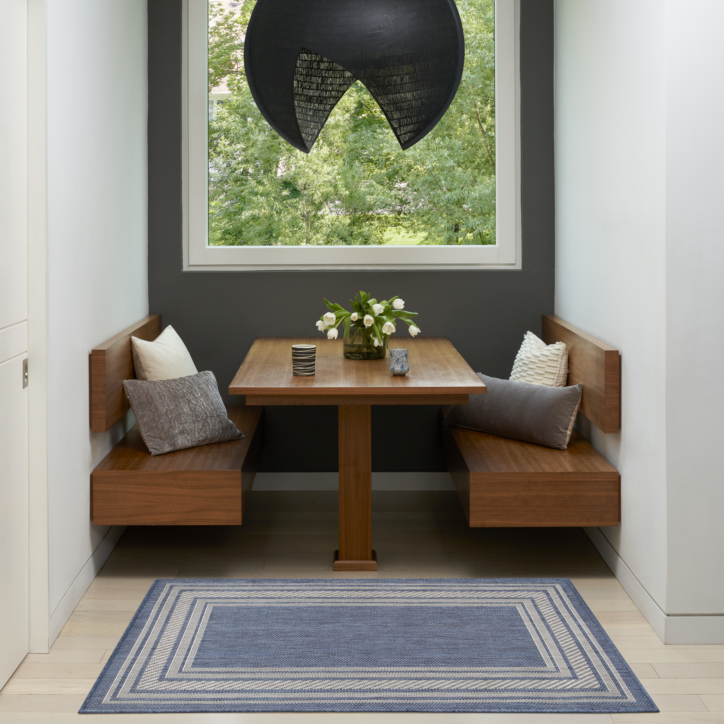Nourison Horizon Indoor/Outdoor 3' x 5' Denim Modern Rug