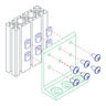 15 Series Economy Floor Mount Base Plate: 3.0" x 5.0"