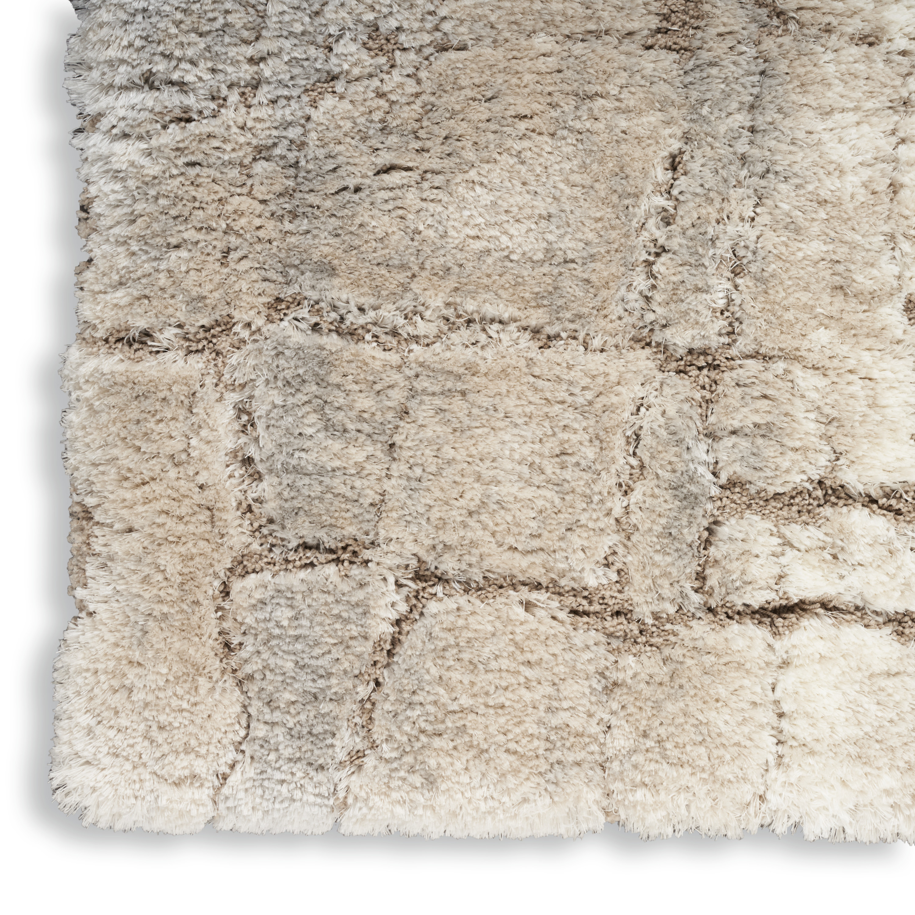 Nourison Dreamy Shag 6'7" x 9'2" Ivory Beige Shag Indoor Rug
