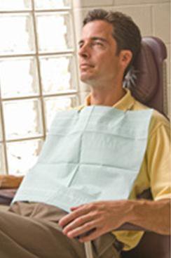 Aqua-Gard Nonsterile White Dental Bib, 16-1/2 x 19 Inch MK 514741