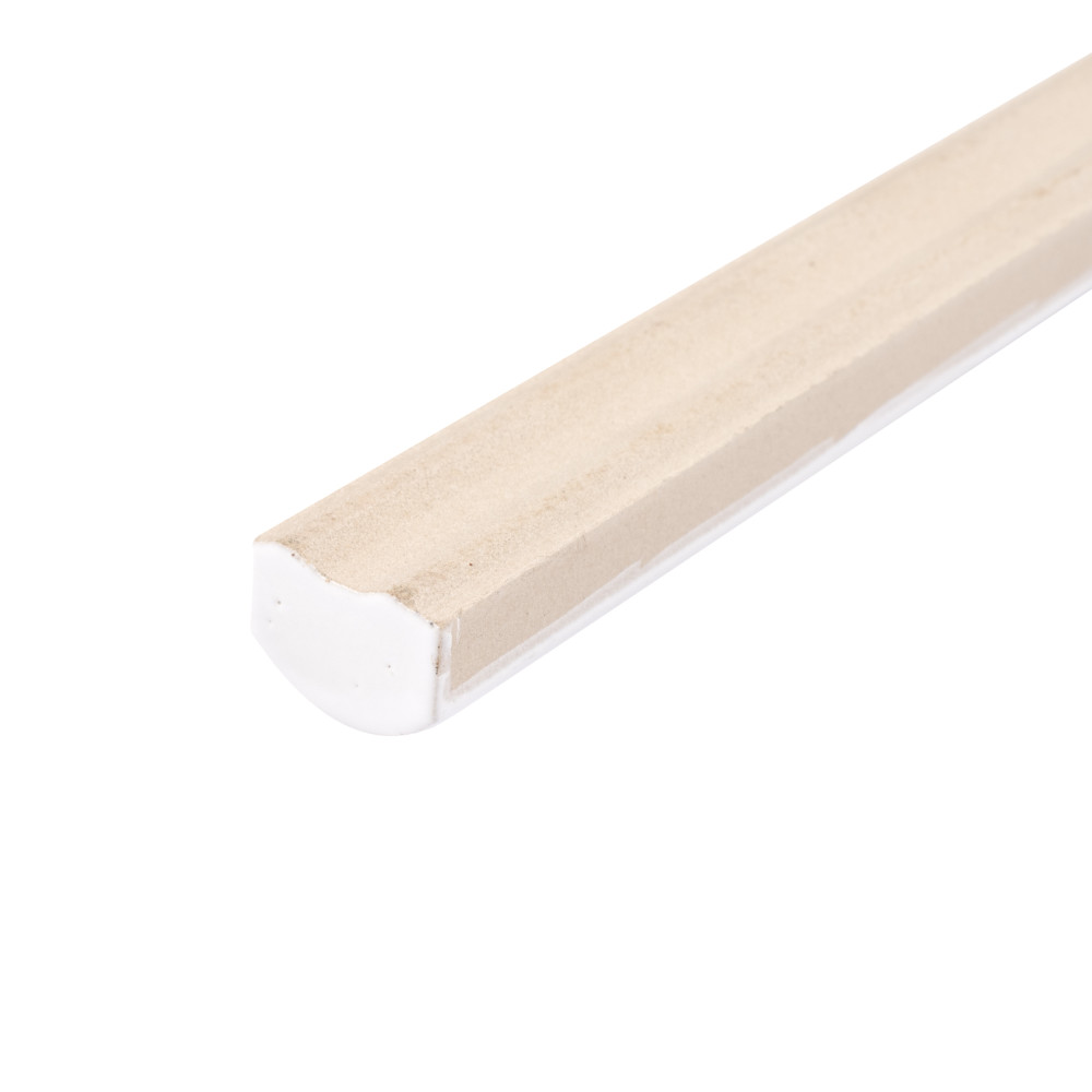 Twist White Ice 1/2 in. x 11-3/4 in. Ceramic Wall Trim