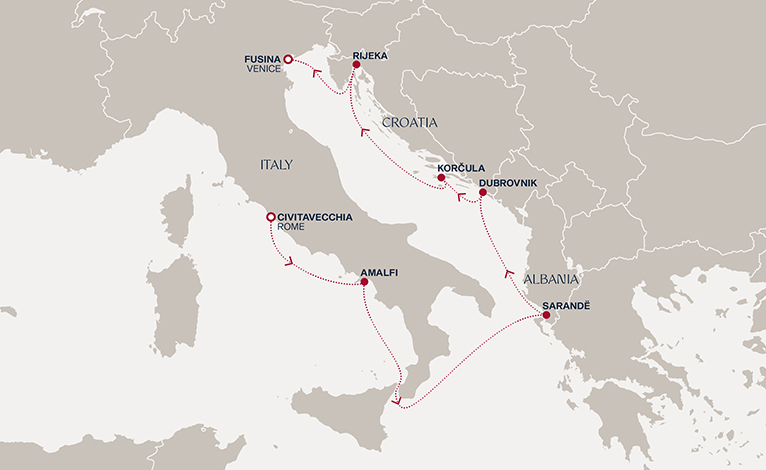 Itinerary map