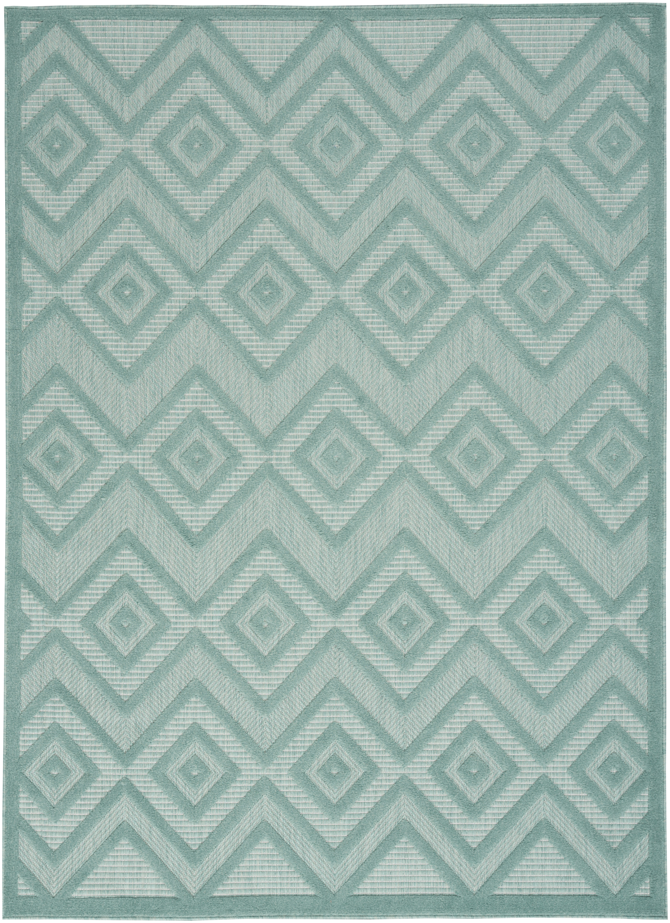 Nourison Versatile 6' x 9' Aqua Teal Modern Rug