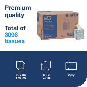 Tork, Premium, Facial Tissue, 2 ply, White