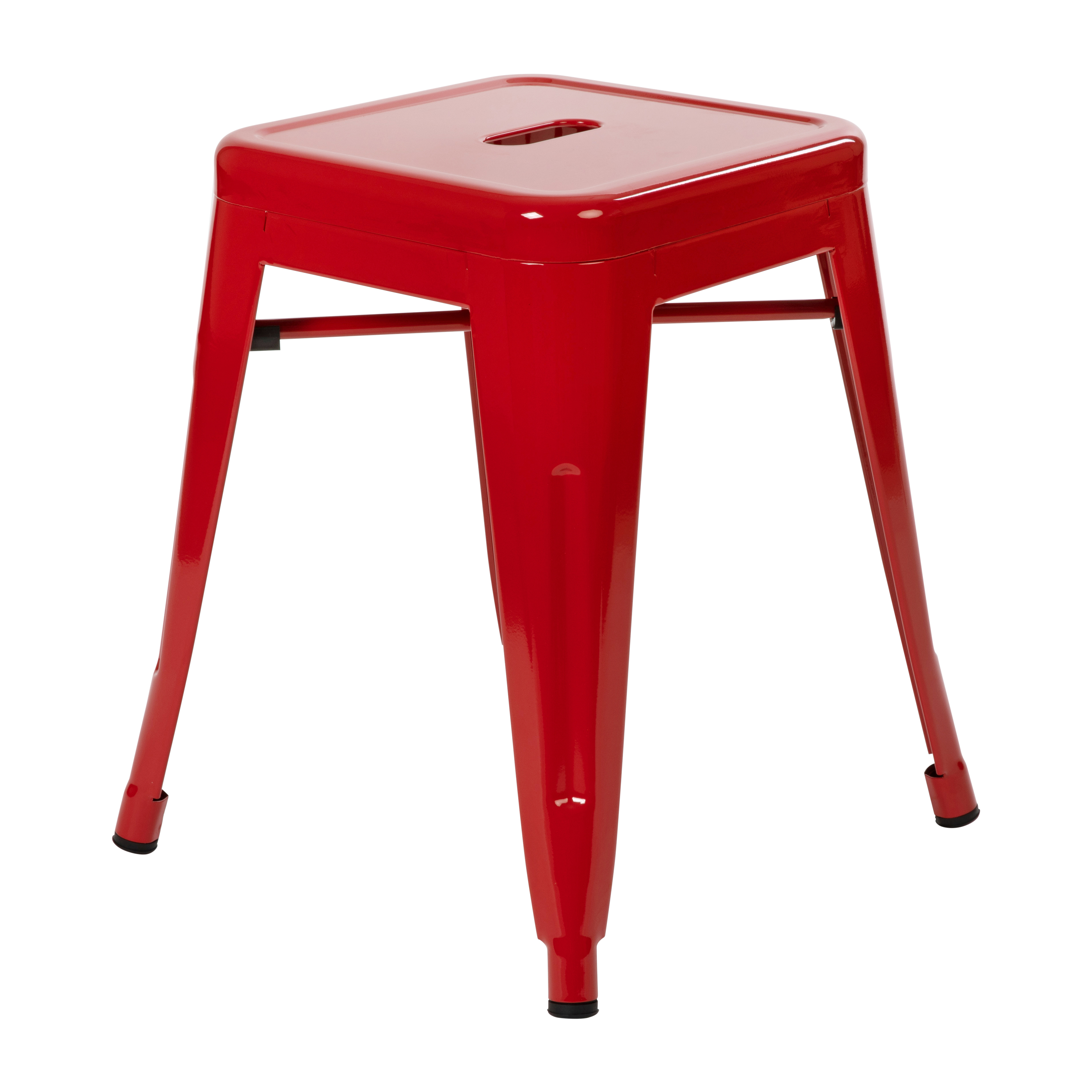 18" Table Height Stool, Stackable Backless Metal Indoor Dining Stool, Commerc... - Picture 44 of 114