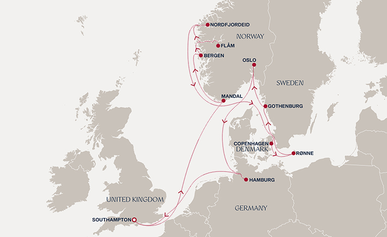 Itinerary map