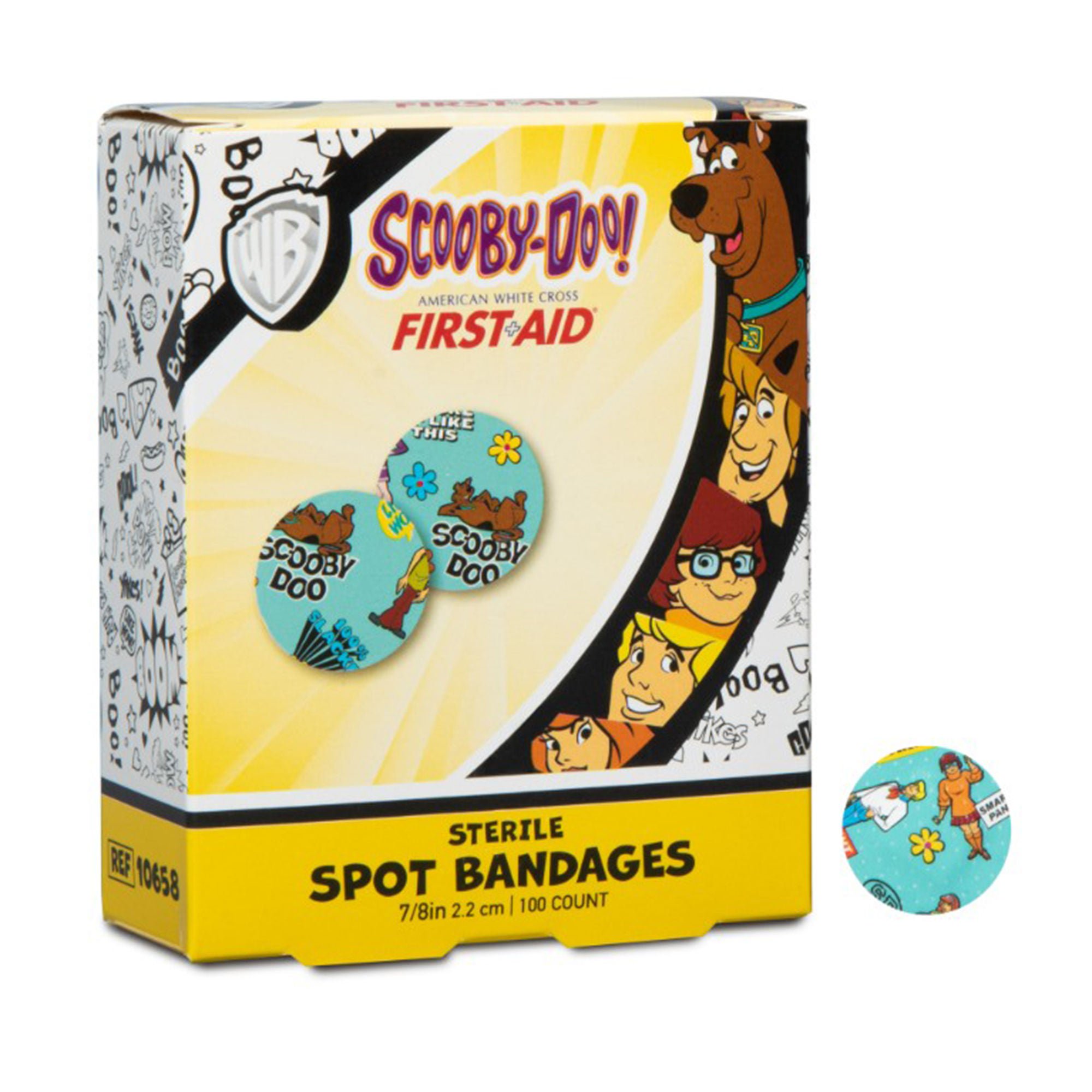 American® White Cross Stat Strip® Scooby-Doo Adhesive Spot Bandage, 7/8-Inch