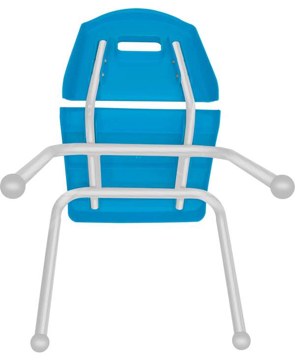 Creative Colors Split Bucket Chair, 14" Seat Height, Bright Blue Seat