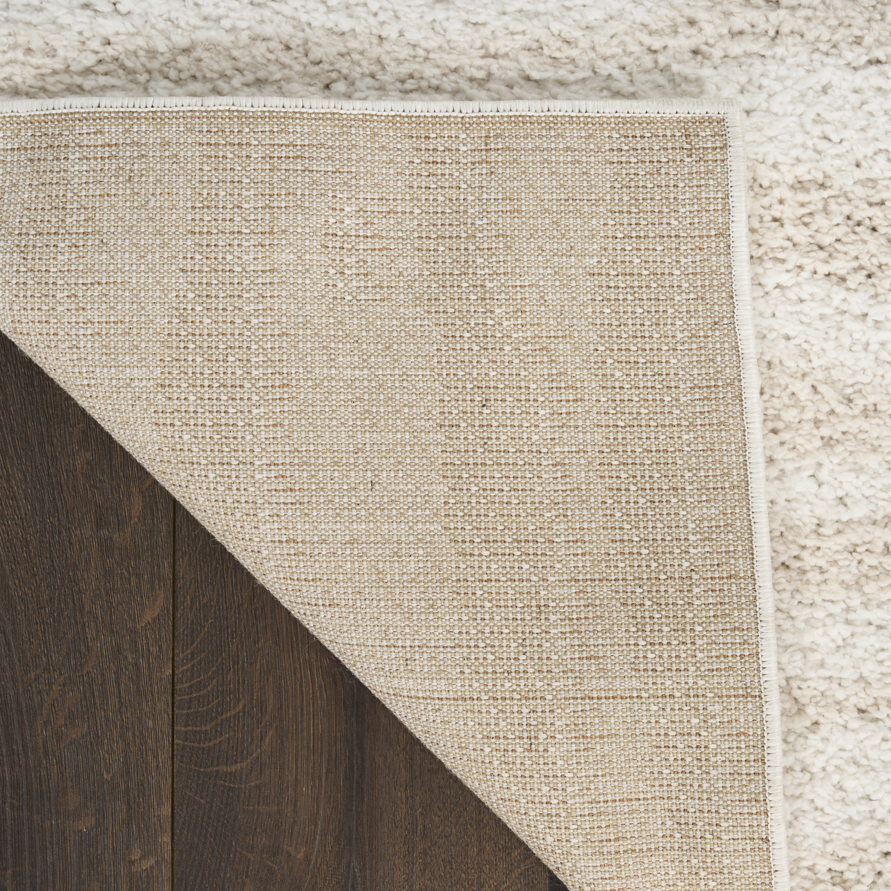 Nourison Modern Shag 5'3" x 7' Ivory Beige Modern Indoor Rug