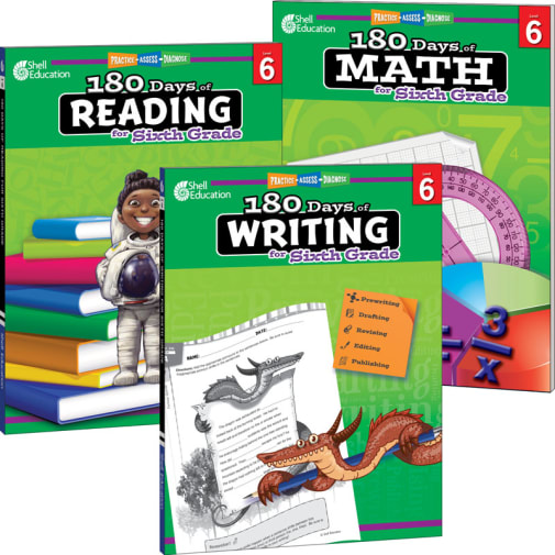 180 Days of Reading, Writing, and Math Grade 6