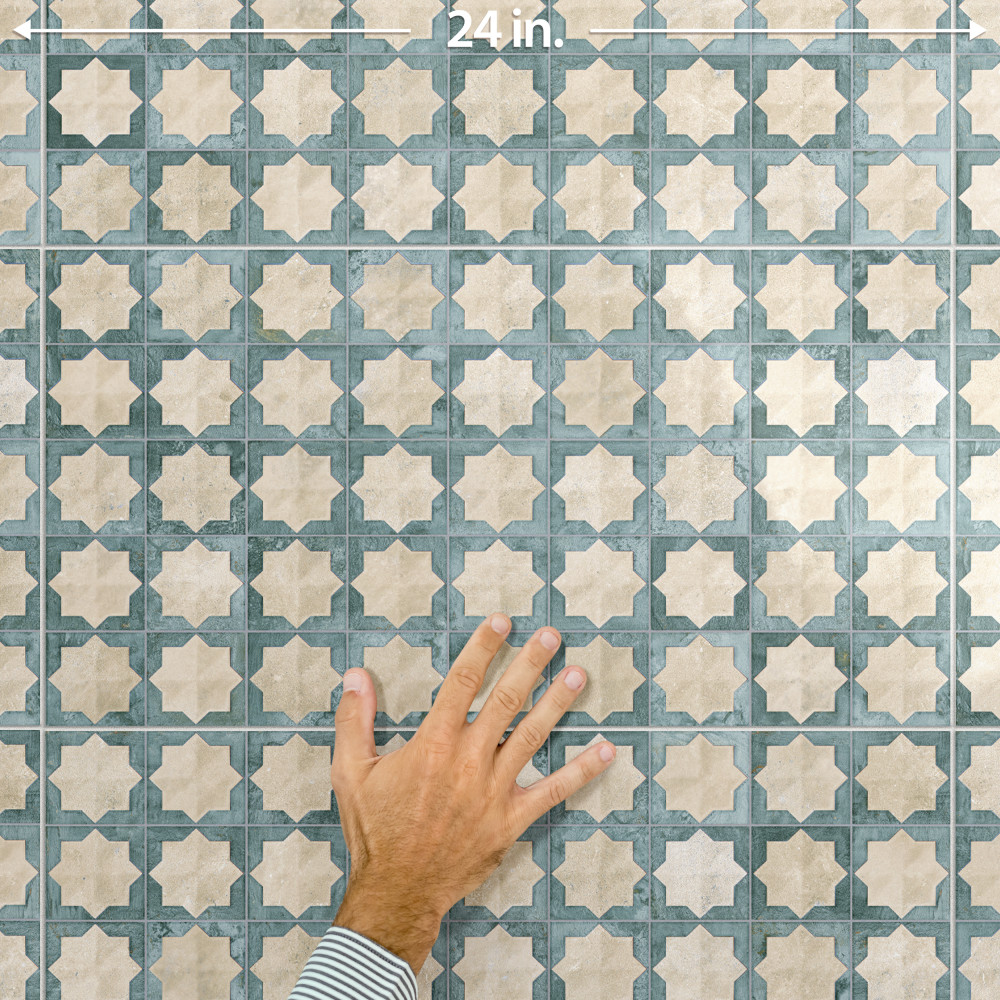 Tetuan Astre Arena Aqua 12-1/8 in. x 21-7/8 in. Porcelain Wall Tile