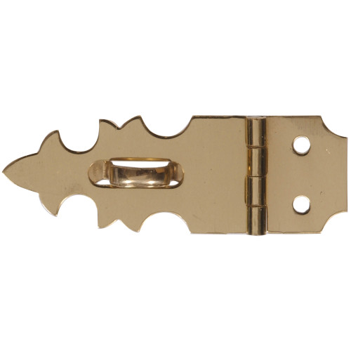 Hardware Essentials Solid Brass/Bright Brass Decorative Hasps 5/8