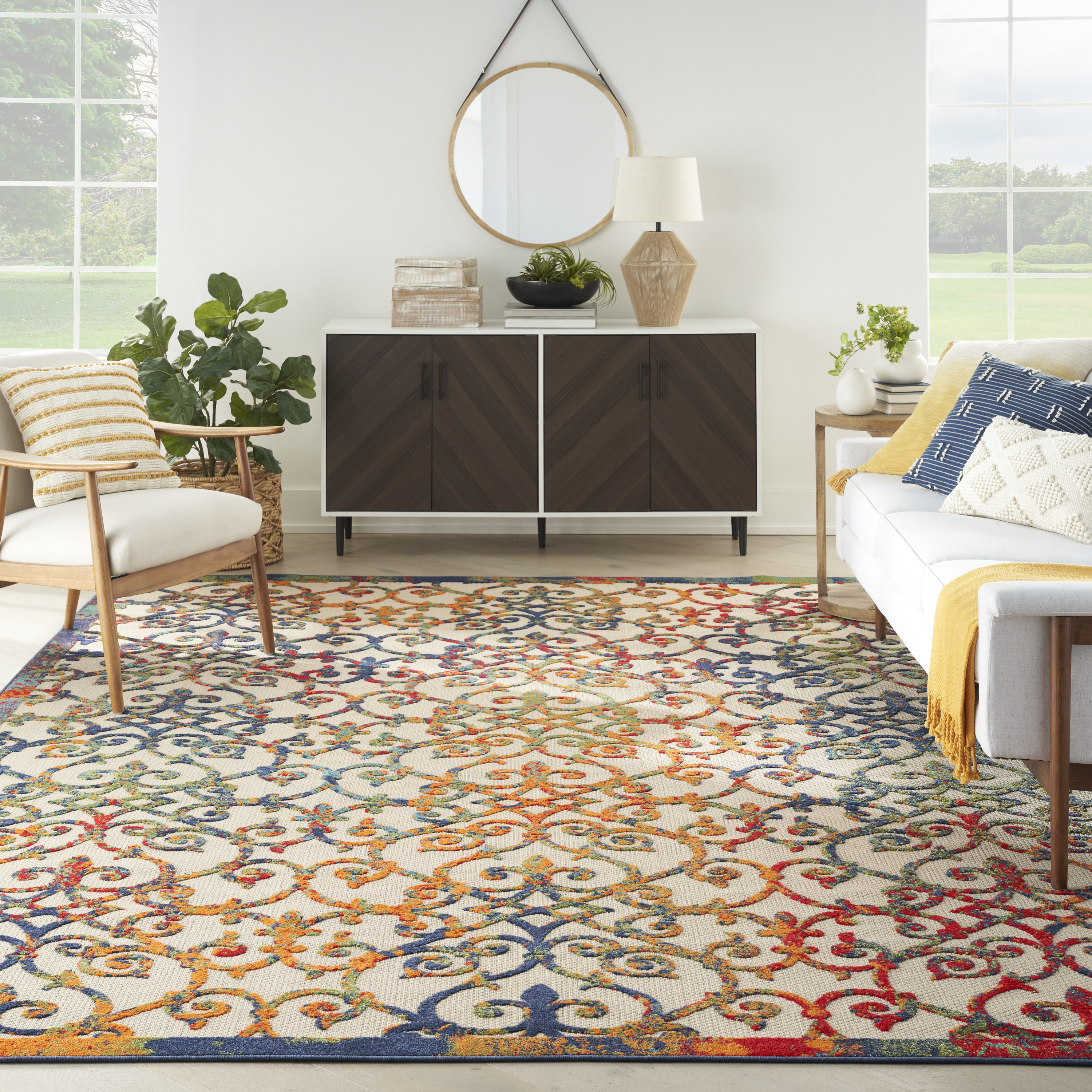 Nourison Aloha 10' x 14' Multicolor Contemporary Rug
